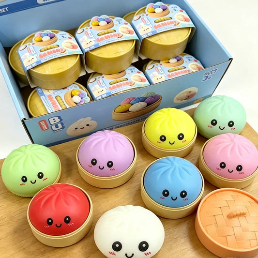 Colorful Bun Stress Squishies