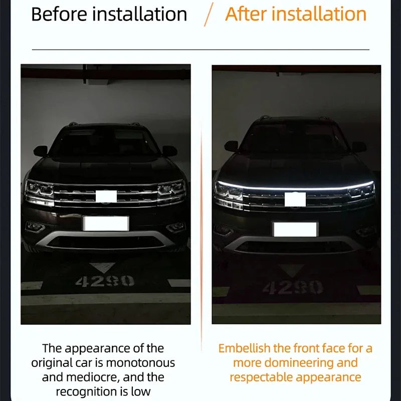 Car Hood Glow Strip Lights