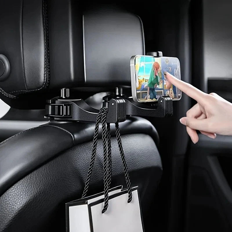Car Headrest Hook & Phone Holder