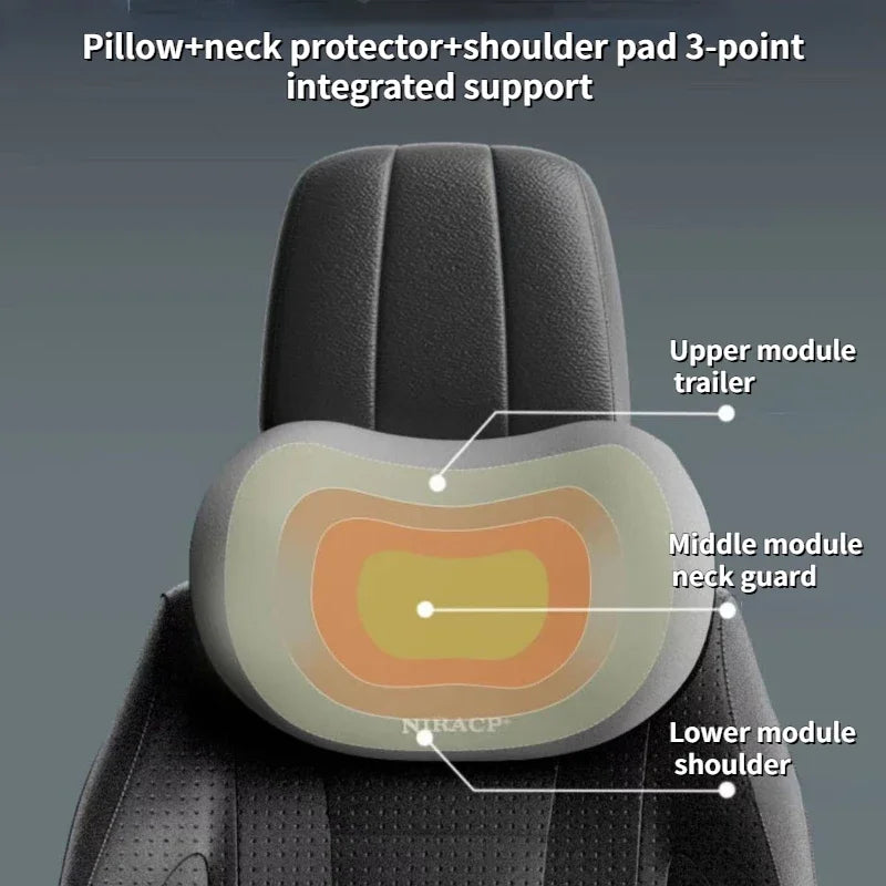 Car Headrest & Lumbar Support Cushion