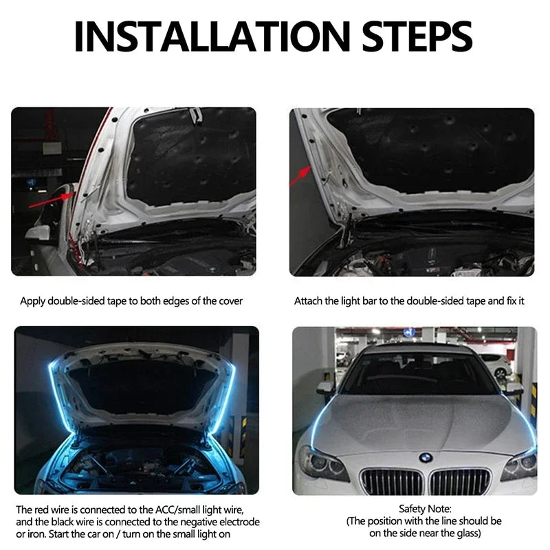 Car Hood Glow Strip Lights